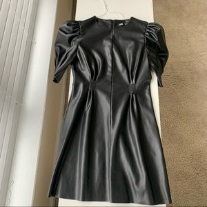 ZARA Black Leather dress M